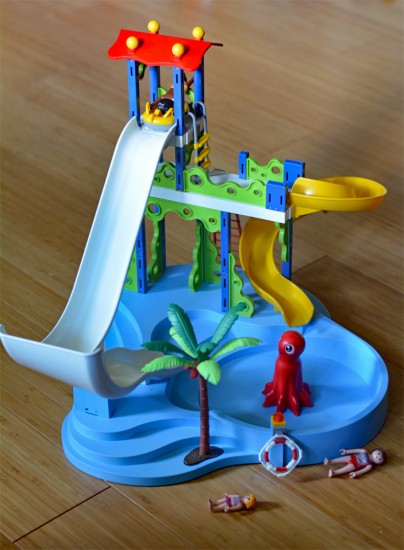 playmobil water park with slides