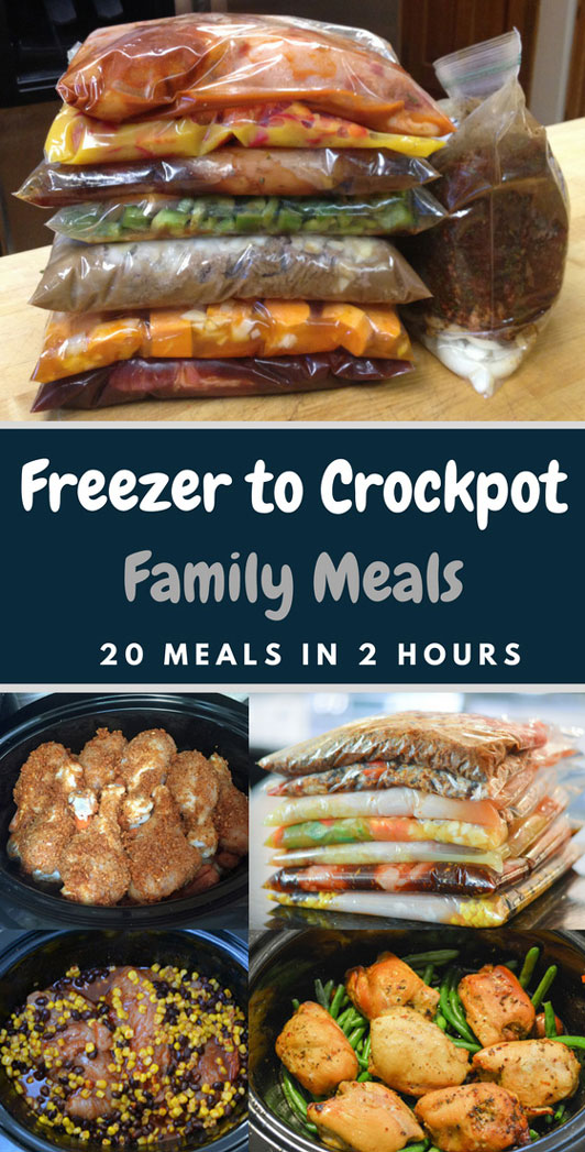 Crockpot Freezer Meals : 20 Crockpot Meals in 2 Hours