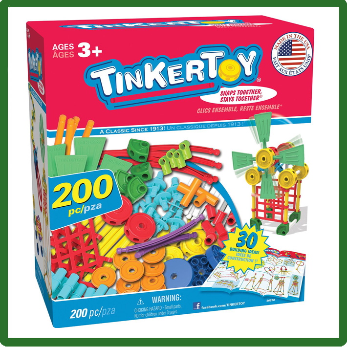 tinkertoy 30 model 200 piece super building set