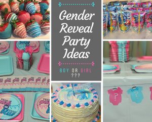 Gender Reveal Party Ideas - Gender reveal cake, pink & blue food