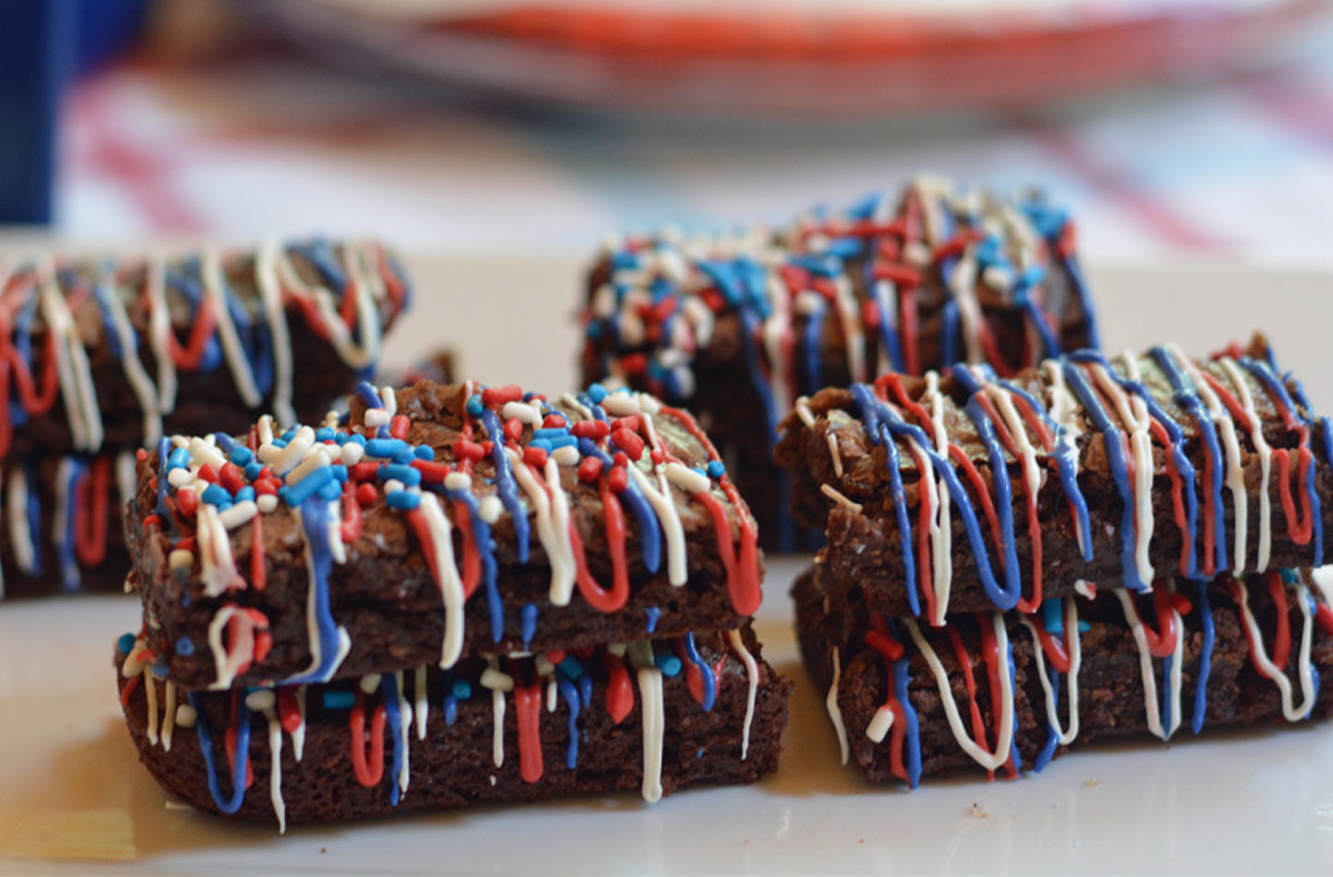 Red, White and Blue M&M's® Brownies Recipe 