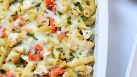 Tomato Basil Pasta with Grilled Chicken