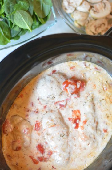 Creamy Tuscan Garlic Chicken - Slow Cooker Recipe