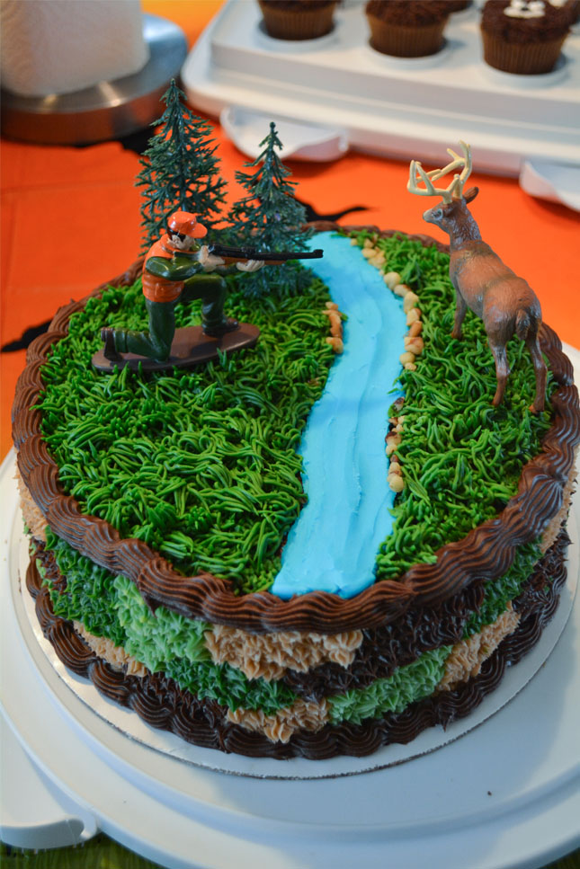 Hunting Cake - Hunting Birthday Party Ideas and Camouflage Cake